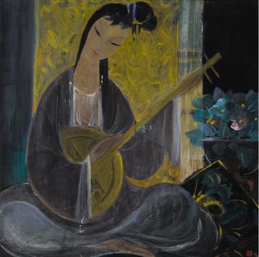 "Девушка с лунной лютней", Линь Фэнмянь (1900-1991)