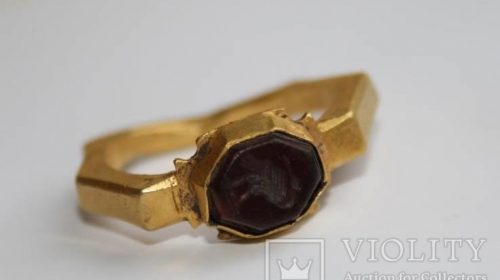 Римский золотой перстень, гемма