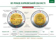 НБУ выпустил памятную биметаллическую монету "85 років Харківській області»