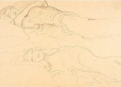 Нашелся пропавший рисунок Густава Климта «Двое лежащих»