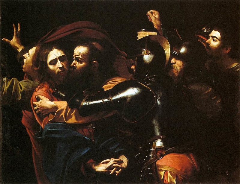 Микеланджело Меризи да Караваджо, "Взятие Христа под стражу, или Поцелуй Иуды", 1602 