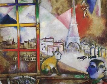 Марк Шагал Paris is in the window - "Париж из окна" 1913