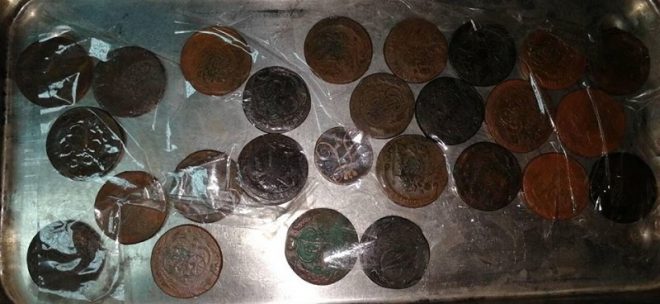 26 медных монет времен Российской империи 
