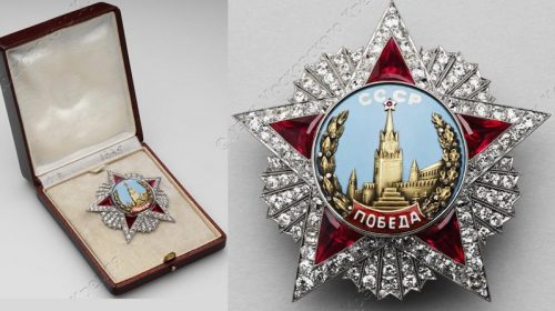 Орден Победа №V в футляре. И.В. Сталина. 1943-1945