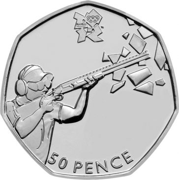 50 пенсов 2012 Olympics shooting