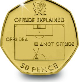 50 пенсов 2011 olympic football gold