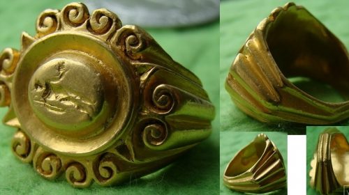 Перстень печатка Рим, золото, середина 3 ст. нашої ери
