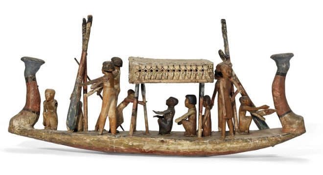 деревянная модель похоронной лодки, Древний Египет