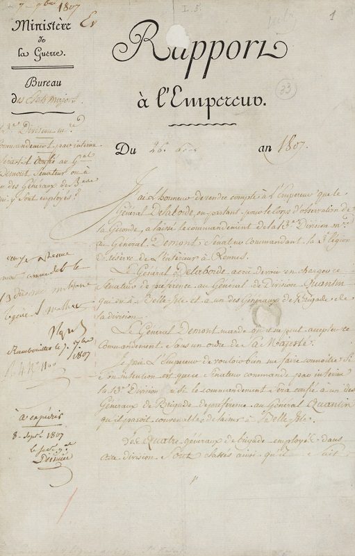 Автограф Наполеона Бонапарта
