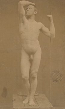 Модель для скульптуры "Бронзовый век" Огюст Нейт, апрель 1877 года