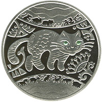 Монета номиналом 5 гривен 2011 года "Год Кота (Кролика, Зайца)" ("Рік Кота (Кролика, Зайця)")