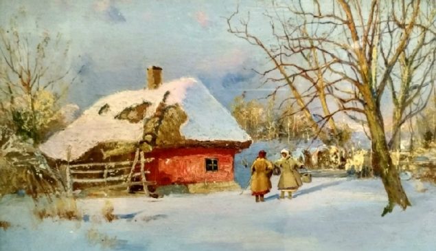 «Зимой в селе Опишня», 1900-е годы, Сергей Васильковский