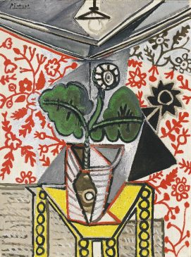 Пабло Пикассо "Интерьер с цветочным горшком" (Intérieur au pot de fleurs)