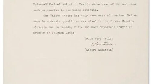 Лист Ейнштейна про ядерну програму нацистів продали за $4 млн